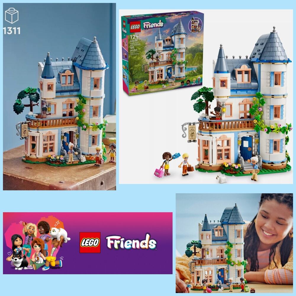 LEGO Friends Castle Bed & Breakfast Hotel Playset 42638 RETIRED New In Box!